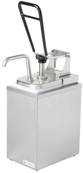Server Stainless Steel Fountain Jar with Lever Pump, 3 1/2 Quart