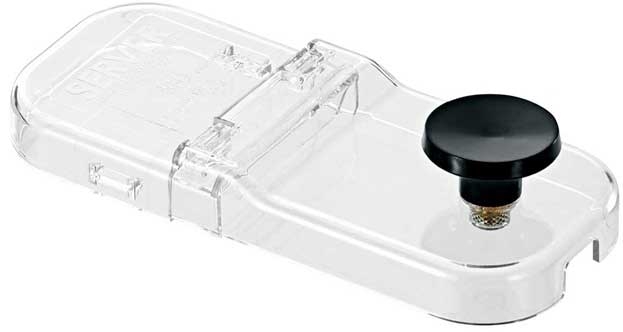 Server Products Plastic Clear Hinged Assembly Lid for Slim Fountain Jar