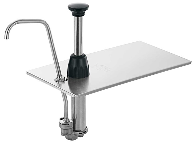 Server Stainless Steel 1/3-Size Pan Condiment Pump, 6 Quart Capacity