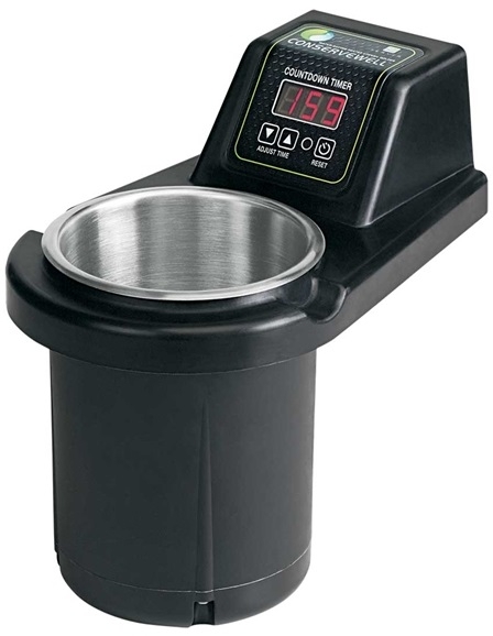Server ConserveWell Programmable Drop-In Utensil Holders with Timer, 3 3/8 x 6 25/32 x 10 13/32 inch