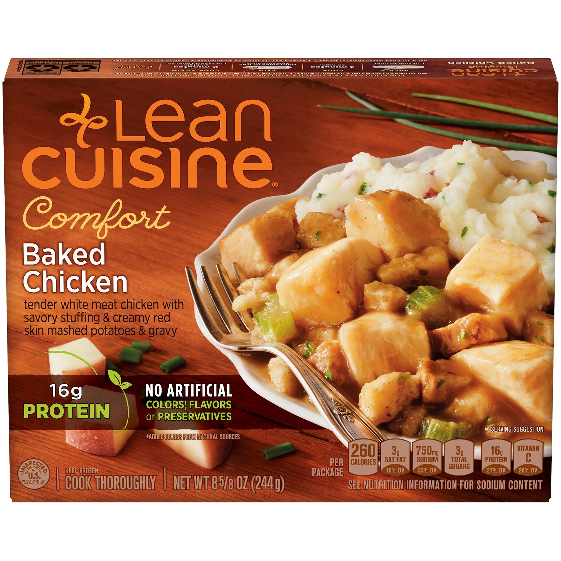 Nestle Stouffers Lean Cuisine Comfort Classics Entree Baked Chicken, 8.23 Ounce -- 12 per case.