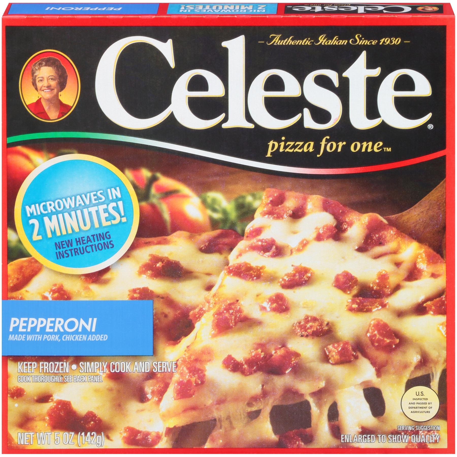 Celeste Pizza For One Pepperoni, 5 Ounce -- 12 per case.