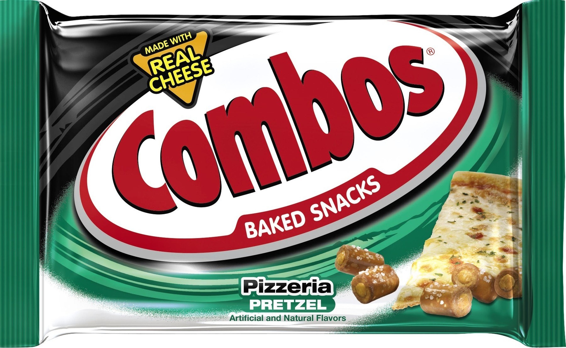 Combos Pizzeria Pretzel Singles Snacks - 18 count per pack -- 12 packs per case.