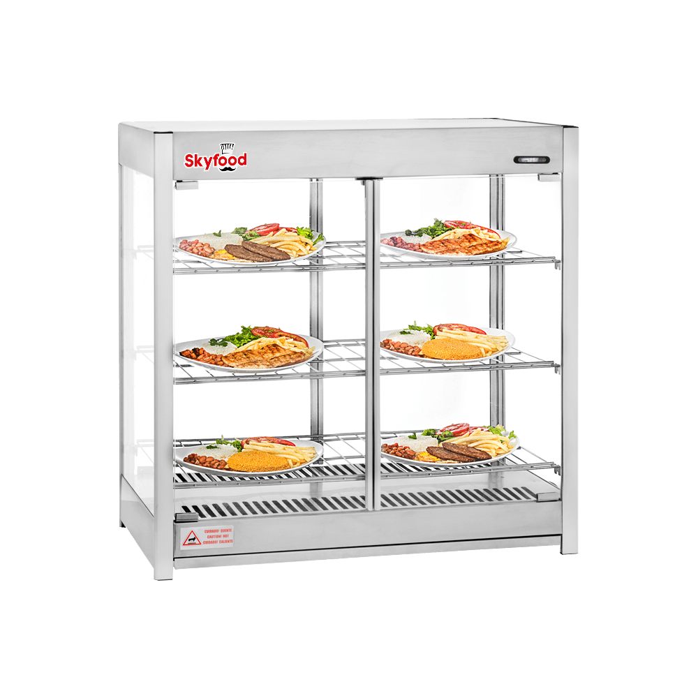 Skyfood Pass Thru Steam Line Heated Merchandiser Cabinet, 31 ½ x 18 ½ x 31 ½ inch