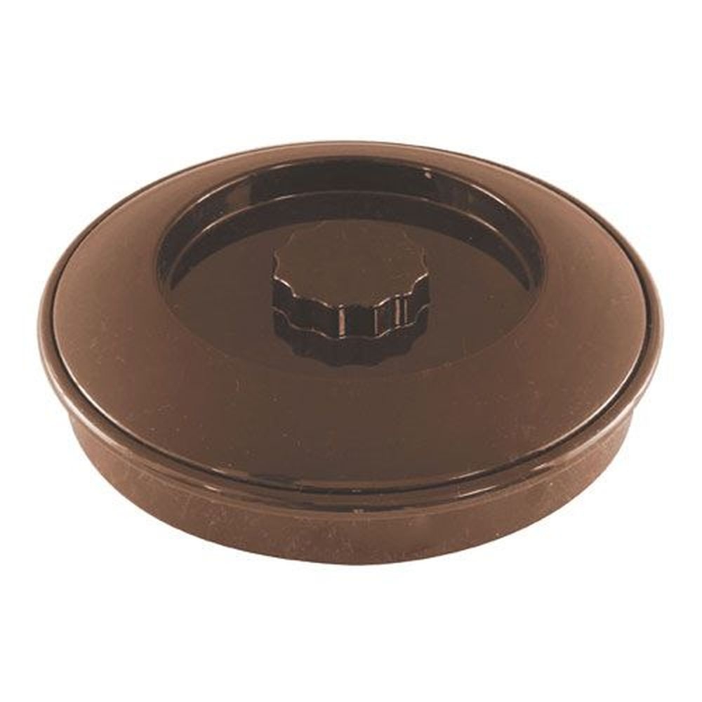 Carlisle 47001 Polycarbonate Brown Tortilla Server with Lid, 7.5 inch Diameter