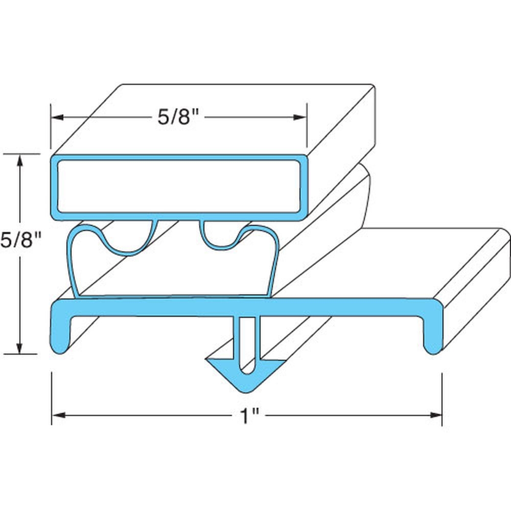Beverage Air BEV703-963D-05 4-Sided Magnetic Door Gasket, 22 x 24 inch