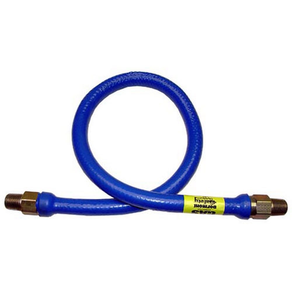 Dormont DOR1650BP36 1/2 inch MPT Blue Gas Hose, 36 inch Length
