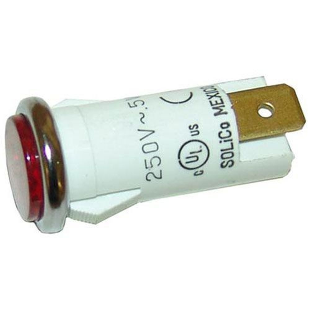Doyon Red 250V Signal Light Fits 1/2 inch Hole for Doyon Part Number ELL650