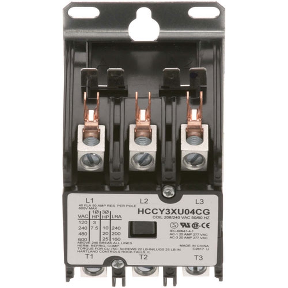 Hubbell HBLC25DNF340B Hartland 3 Pole 40/50 Amp 208/240 Volt Contactor