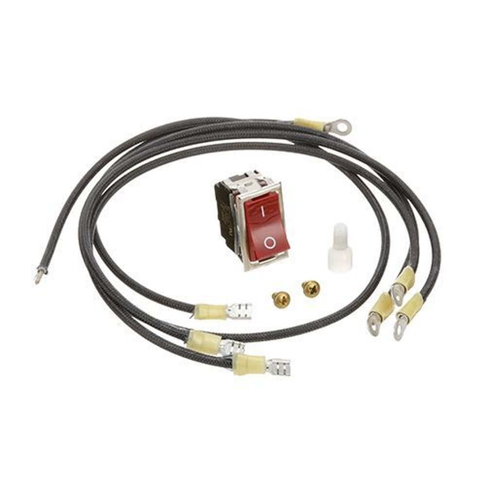 Intermetro Black Frame Red Rocker with I/O Print Power Switch Kit for Intermetro Part Number RPC13-375