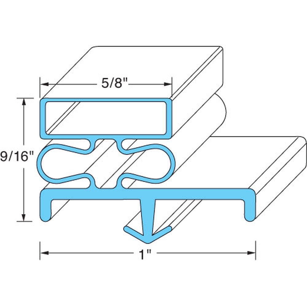 Kolpak KOL226151075 3-Sided Right Door Gasket, 38 1/16 78 1/2"
