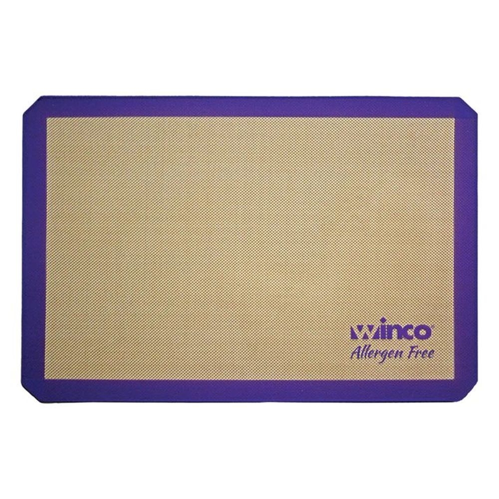 Winco SBS-16PF Half Size Purple Perforated Silicone Baking Mat, 16.5 x 11.63 inch
