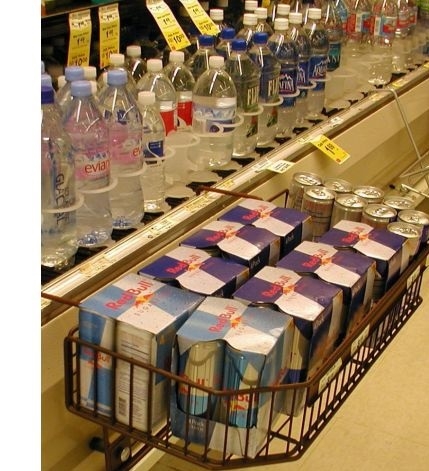 Mobile Merchandisers Black Adjustable Cooler Mount Basket, 24 x 10 inch