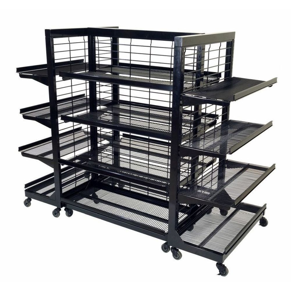 Mobile Merchandisers 3 Foot Gondola Run with Shelves and End Caps