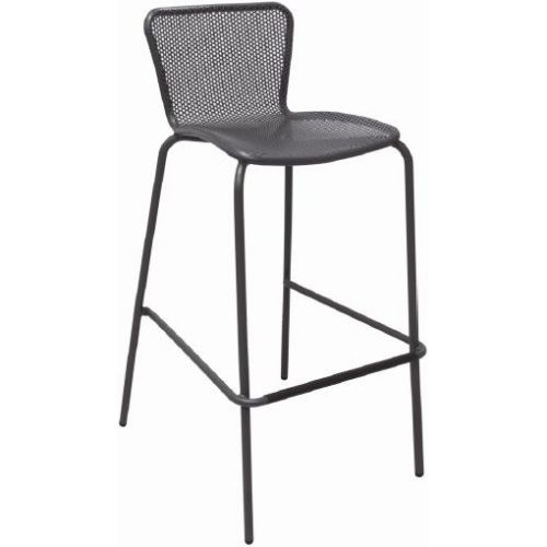 Antique Bronze Emu Americas LLC Khali E-Coated Powder Coat Finish Stacking Barstool, 38 x 19.5 x 22 inch -- 4 per case.