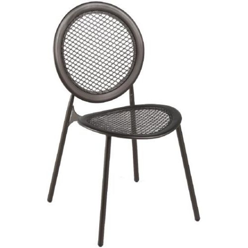 Antique Bronze Emu Americas LLC Antonietta E-Coated Powder Coat Finish Stacking Side Chair, 35.5 x 19.5 x 23 inch -- 4 per case.
