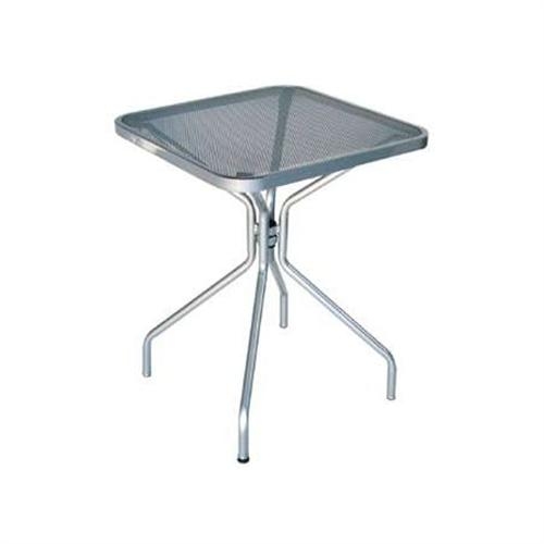 Frame Fin: Black EMU Cambi Outdoor Umbrella Table - Steel Mesh Top and Tubular Steel Leg, 36 inch Square.