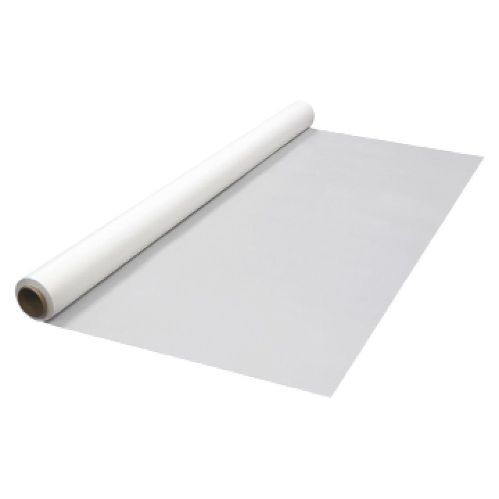 Northwest Enterprises Party Essentials White Plastic Banquet Table Cover Roll, 40 inch x 150 Feet -- 4 rolls per case