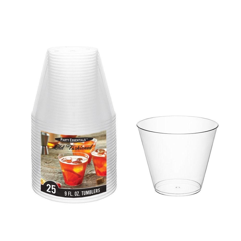 Northwest Enterprises Party Essentials Clear Plastic Tumbler, 9 Ounce Capacity -- 500 per case