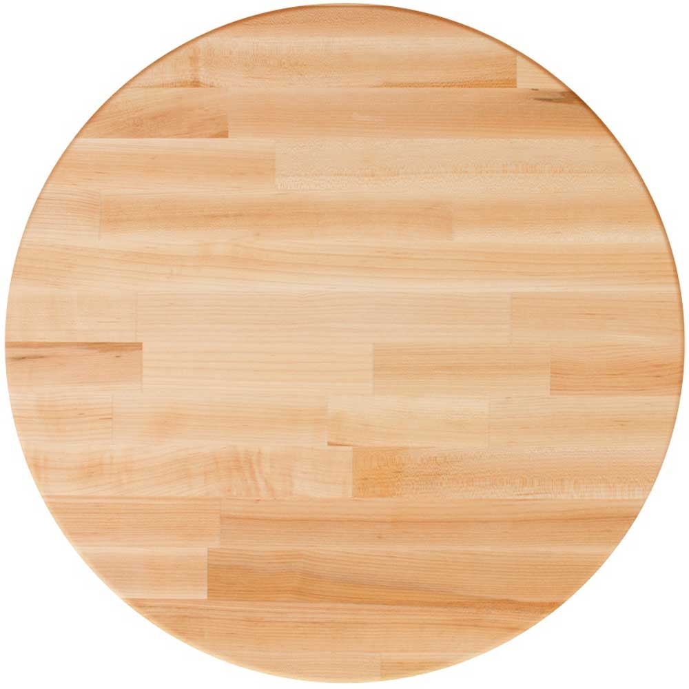 John Boos Tuff Var Finish Round Blended Hard Maple Butcher Block Top, 36 x 36 x 1.5 inch.