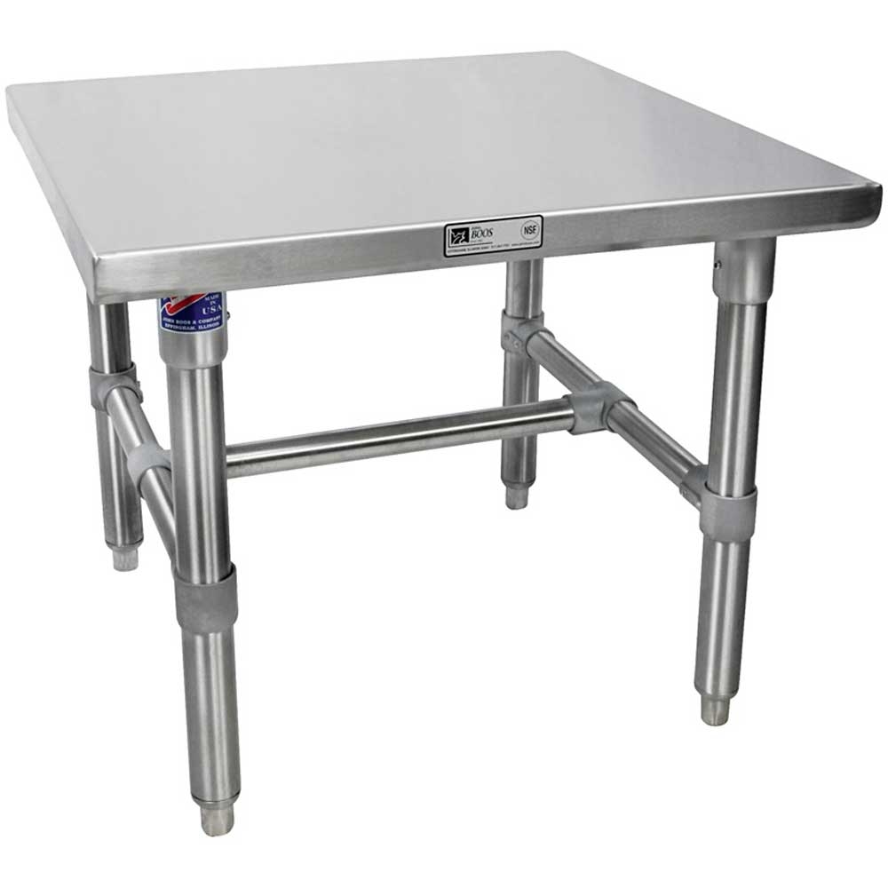 John Boos 16 Gauge Stainless Steel Base and Bracing Flat Top Machine Stand, 30 x 20 inch.