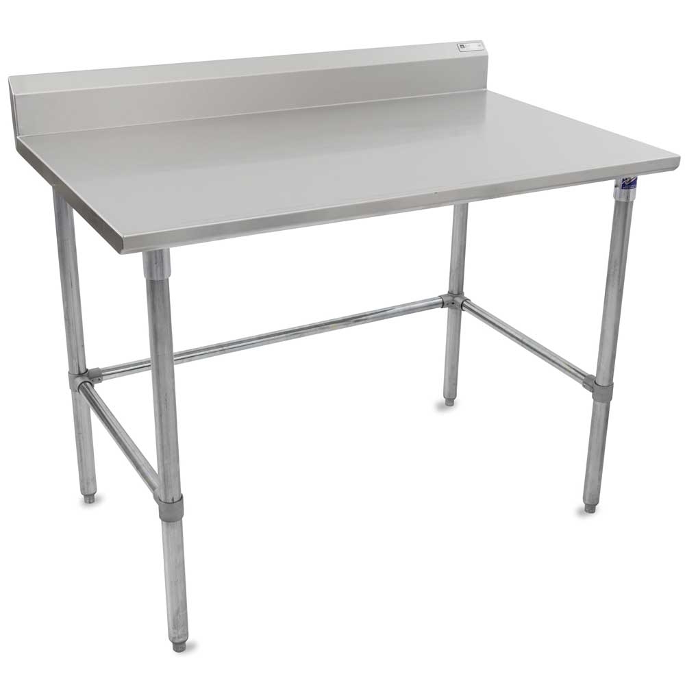 John Boos 16 Gauge Stainless Steel Work Table with Galvanized Base and Bracing, 96 x 36 inch.