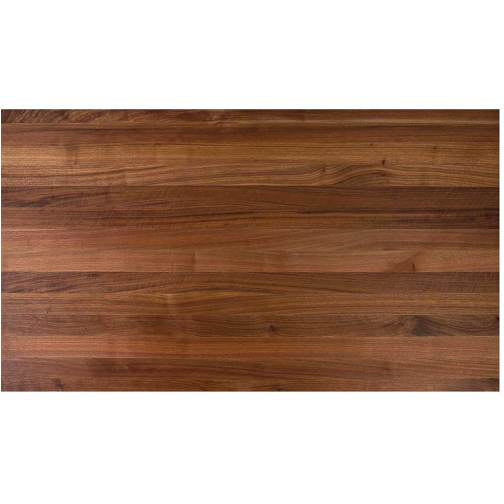 John Boos Walnut Varnique Finish Black Walnut Island Kitchen Counter Top, 48 x 27 x 3 inch.