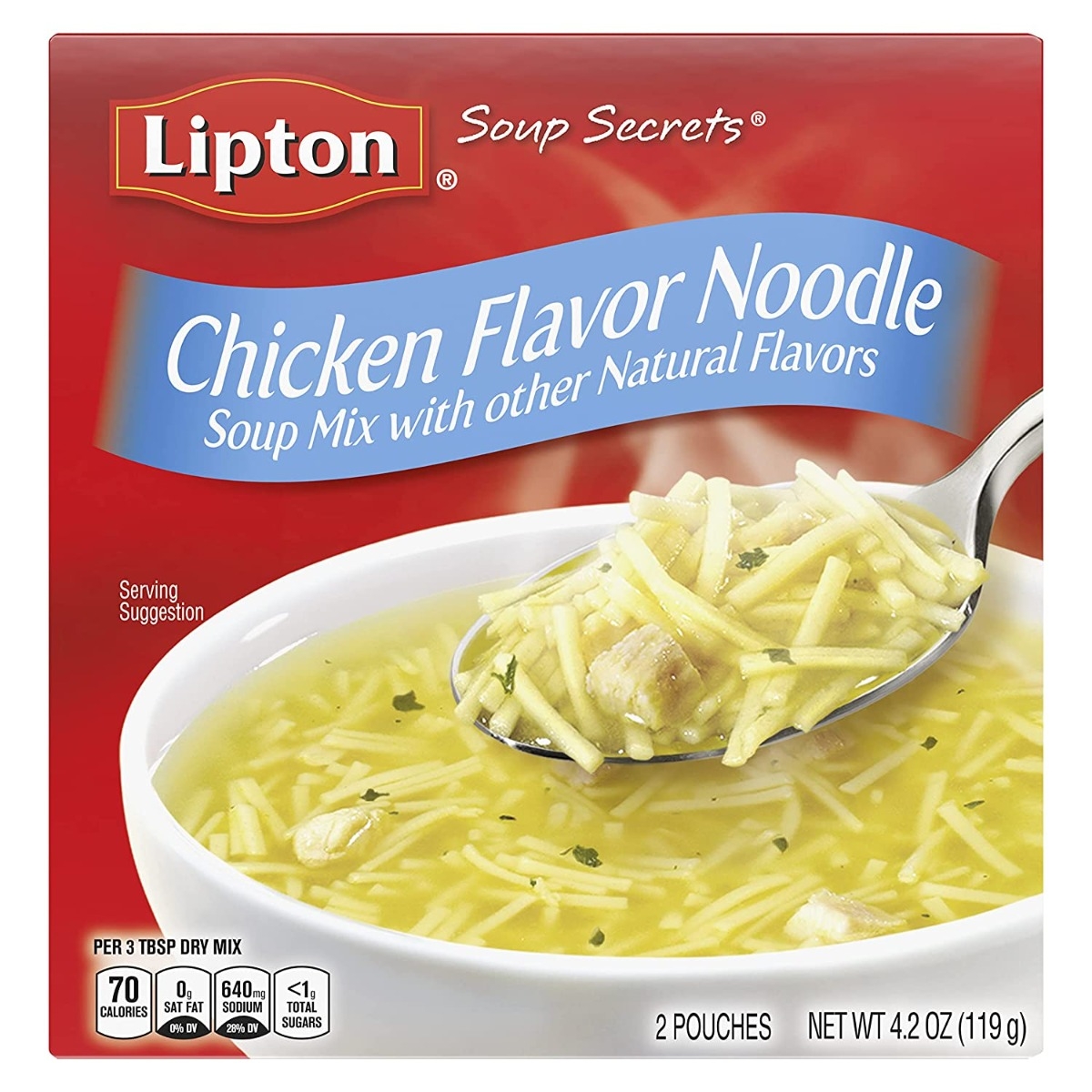 Lipton Savoury Soup Secrets Chicken Noodle Soup - 2 envelopes per box, 24 boxes per case