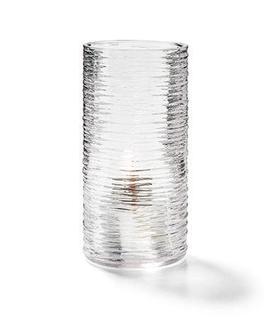 Hollowick Typhoon Clear Spun Glass Large Cylinder Lamp, 6 5/8 x 3 1/8 x 3 1/8 inch.