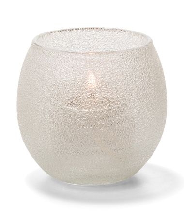 Hollowick Clear Ice Small Glass Bubble Tealight Lamp, 2 3/8 x 2 5/8 x 2 5/8 inch.