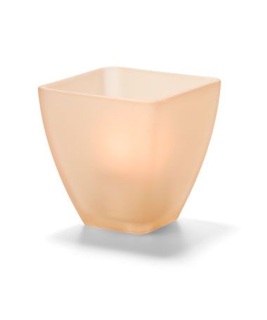 Hollowick Odyssey Amber Satin Crystal Votive, 3 x 3 x 3 inch.