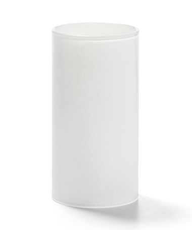 Hollowick Satin Crystal Tall Glass Cylinder Globe, 4 5/8 x 2 7/16 x 2 7/16 inch.
