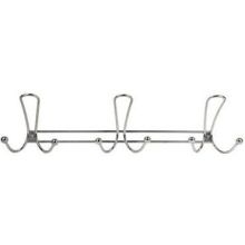Spectrum Chrome Quazar Wall Mount 9 Hook Rack, 5.25 x 3.75 x 20.5 inch.