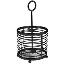 Spectrum Contempo Black Silverware Caddy, 11.75 x 5.75 x 5.75 inch.