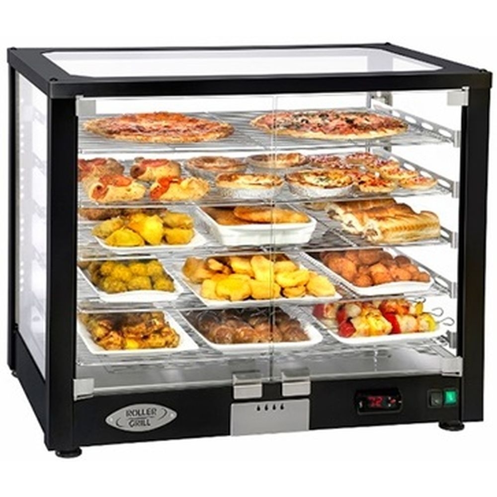 Equipex Roller Grill Black 3 Tier Warming Display