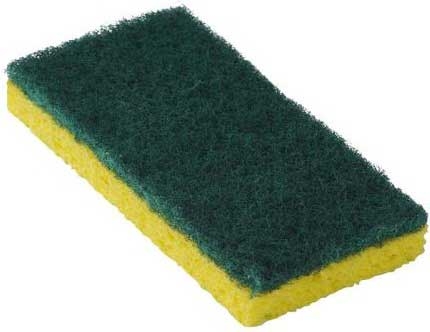 Americo SG Number 745 Yellow and Green Medium Duty Scouring Sponge, 6.25 x 3.18 x .88 inch -- 20 per case