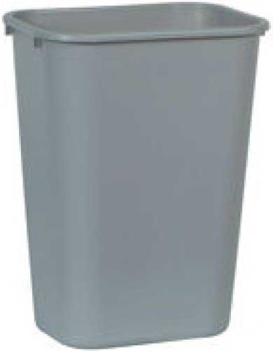 Rubbermaid Large Black Wastebasket, 41 Quart