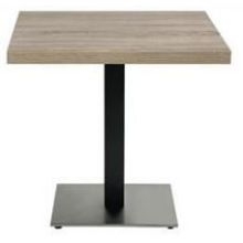 Grosfillex VanGuard Weathered Oak Square Table Top, 30 inch.
