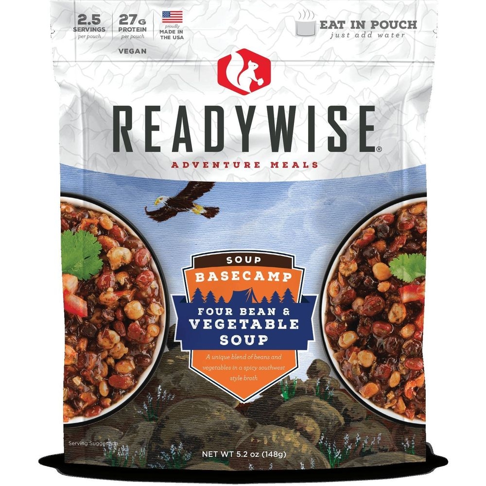 Readywise Basecamp Four Bean and Vegetable Soup, 16 Ounce -- 50 per case