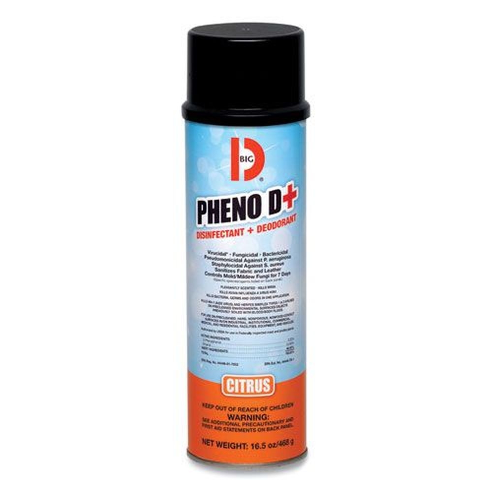 Big D Pheno D Plus Citrus Scent Disinfectant/Deodorizer, 16.5 Ounce Aerosol Spray Can -- 12 per case