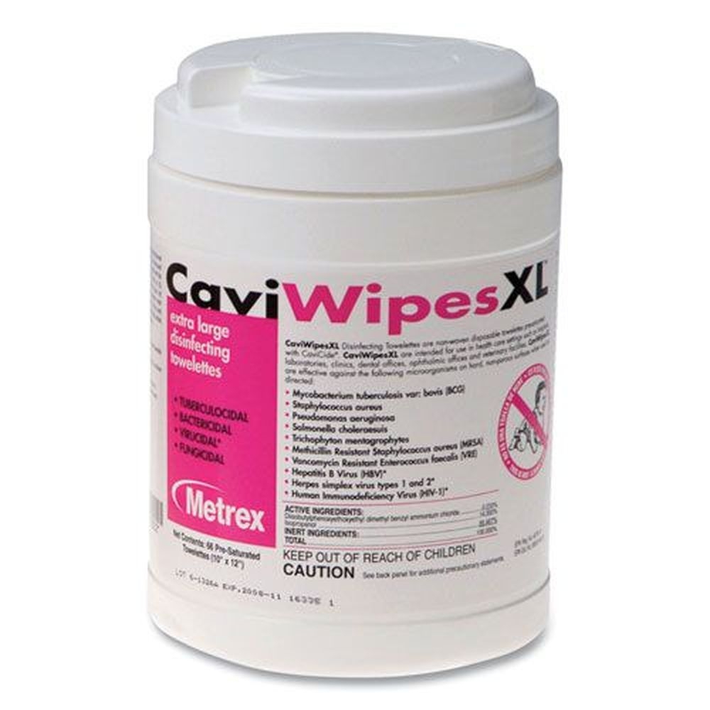 CaviWipes Fragrance Free White XL Disinfecting Towelettes, 66 count