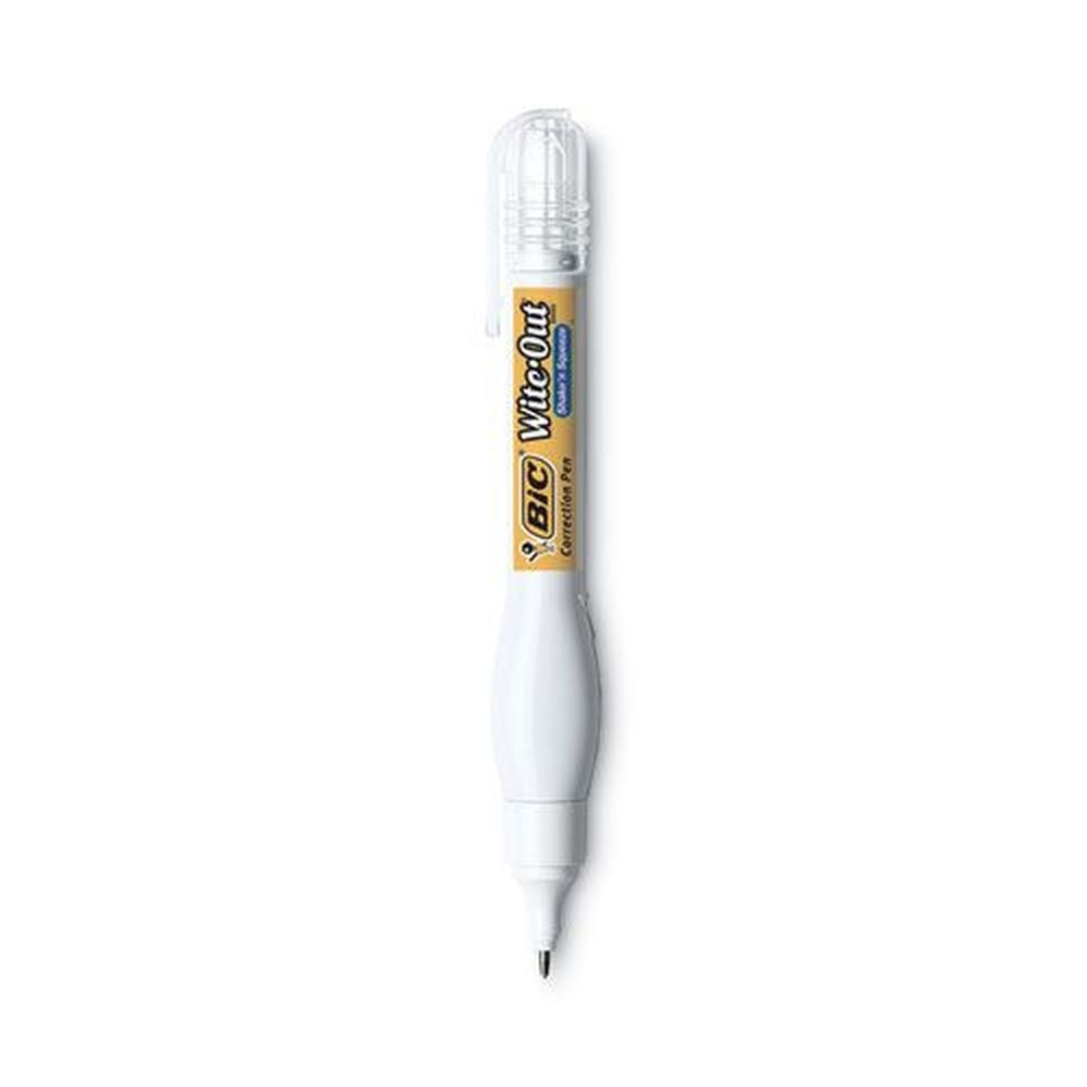 BIC White Wite-Out Shake N Squeeze Correction Pen, 8 Milliliter