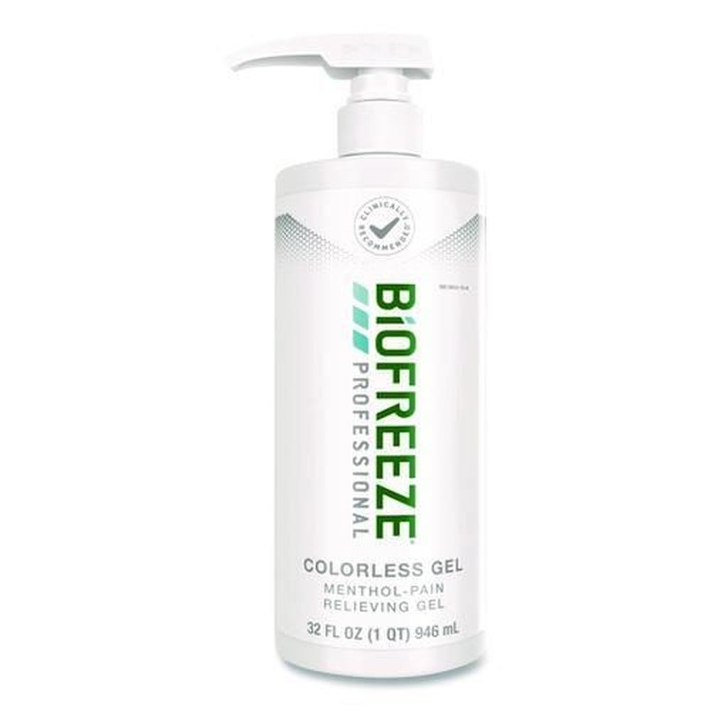 Biofreeze Fast Acting Colorless Topical Analgesic Menthol Pain Relief Gel, 32 Ounce Pump Bottle