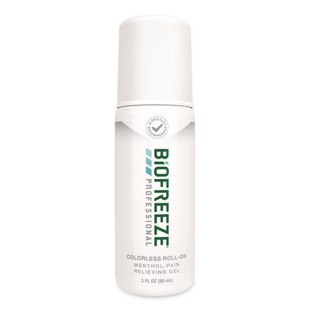 Biofreeze Professional Colorless Roll-On Topical Analgesic Pain Reliever, 3 Ounce