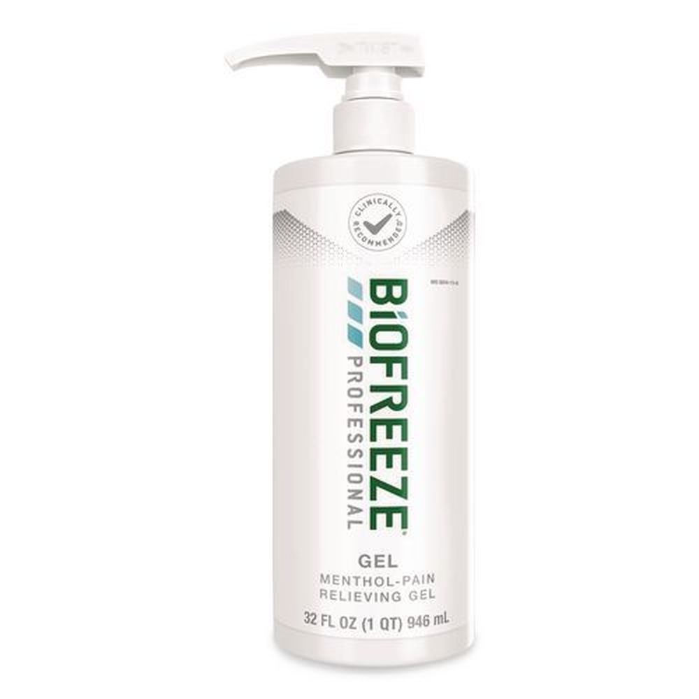Biofreeze Professional Green Topical Analgesic Pain Reliever Gel, 32 Ounce Pump