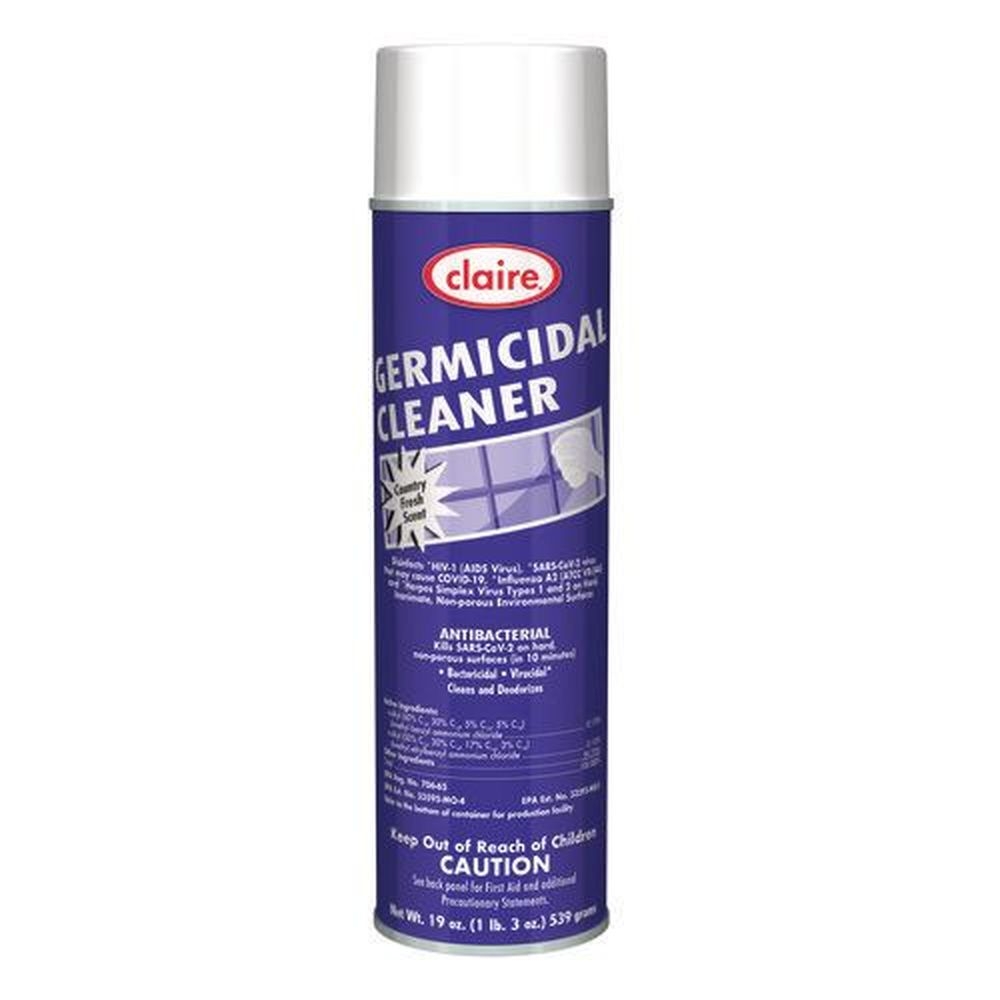Claire Country Fresh Scent Germicidal Cleaner, 19 Ounce Aerosol Spray -- 12 per case