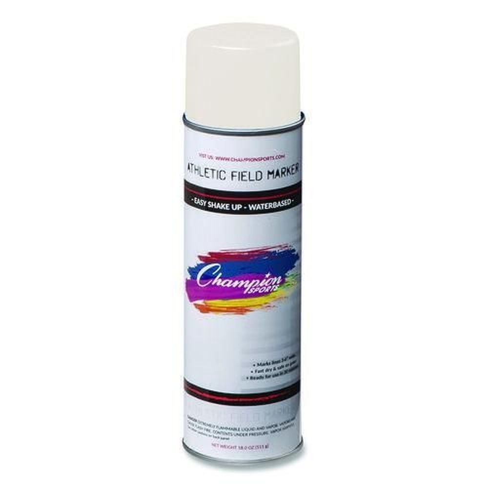 Champion Sports White Field Marking Paint, 18 Ounce Aerosol Spray -- 12 per case