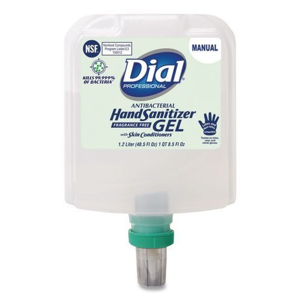 Dial Professional Fragrance-Free Antibacterial Foaming Hand Sanitizer Refill for Dial 1700 V Dispenser, 1.2 Liter -- 3 per case
