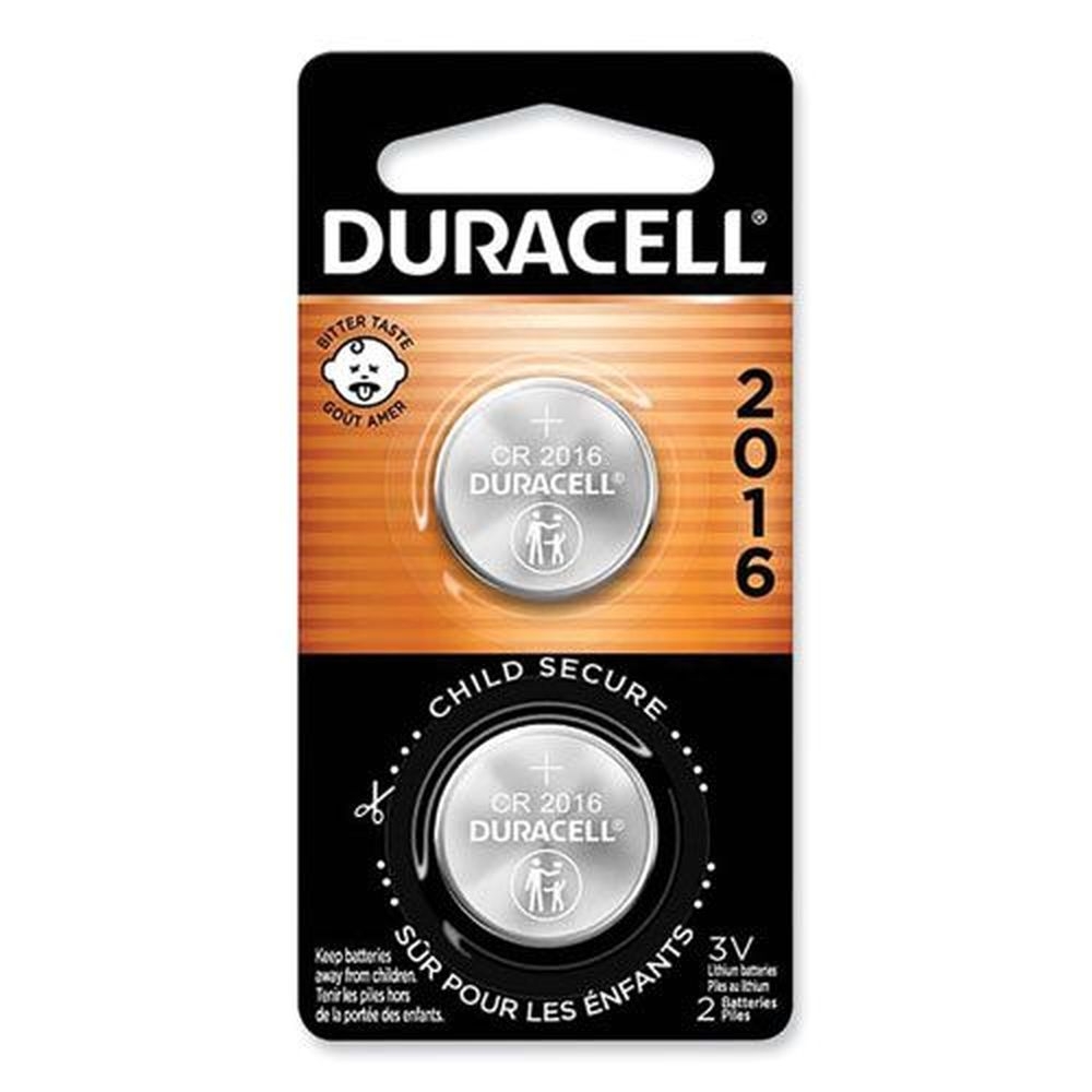 Duracell 2016 Lithium Coin Batteries with Bitterant, 2 count