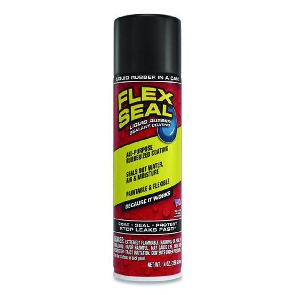 Flex Seal Black Liquid Rubber Sealant Coating Spray, 14 Ounce Can